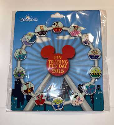 Disney Pin Trading Fun Day 2015 Ferris Wheel Booster Pack - NEW - FREE LANYARD