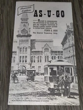 Vtg 1950 Denver Tramway Corp. As-U-Go Souvenir Edition Streetcar Retirement 