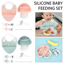 6Pcs Silicone Baby Feeding Set Mushroom Baby Led Weaning Set Reusable Baby WaQRL