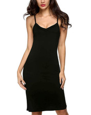 4 Colors Women Sexy Lingerie Long Cotton Full Slip Babydoll Sleepwear Nightwear