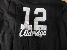 Women's NBA SAN ANTONIO SPURS #12 -ALDRIDGE- Gameday T-Shirt -XL/Black