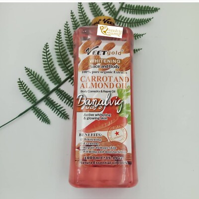 Veet Gold Whitening Face and Body  Carrot and Almond Oil Spf 15. 1000ml