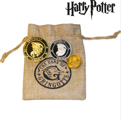 Xmas Gift Harry Potter Gringotts Wizard Bank Collection Coins in Pouch Cosplay - image 2 of 4