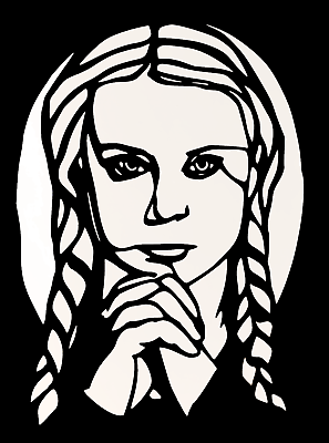 Greta Thunberg Like This Neo Hologram Chrome Vinyl Car Wall Stickers Decals ref7 