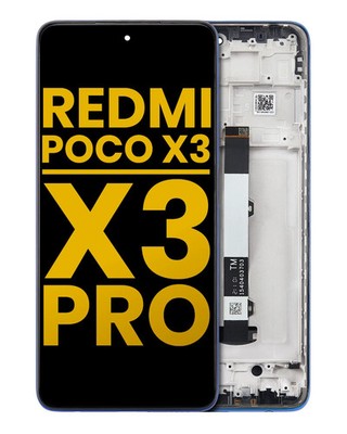 Original LCD Display with Frame for Xiaomi Redmi Poco X3 / X3 Pro (Frost Blue)