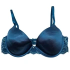 Gilligan & O'Malley Womens Sz 38C Classic T Shirt Bra Jewel Tone Blue Lace