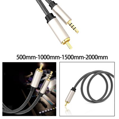 Audio-Video-Kabel RCA auf verlustfreies 3,5-mm-Klinkenstecker-Koaxialkabel