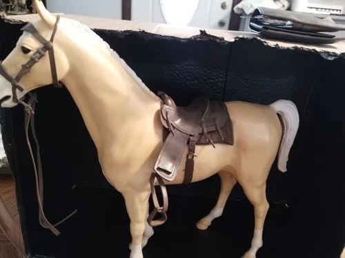 Vintage Marx Horse Johnny West Thunderbolt 1960's With Box And Accessories