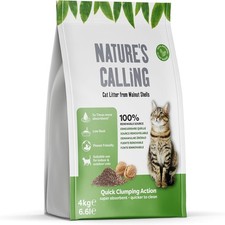 4Kg Walnut Shell Cat and Kitten Litter, Ultra Absorbent Clumping Litter, Biodeg 3.62 per kilo