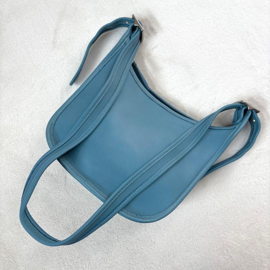 Old Coach Becket Shoulder Bag 9950 Vintage Blue Leather Flap Crossbody