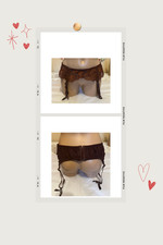 NWOT INTIMATES LANE BRYANT GARTER BELT 4 Garters Front Lace golden hues 18/20