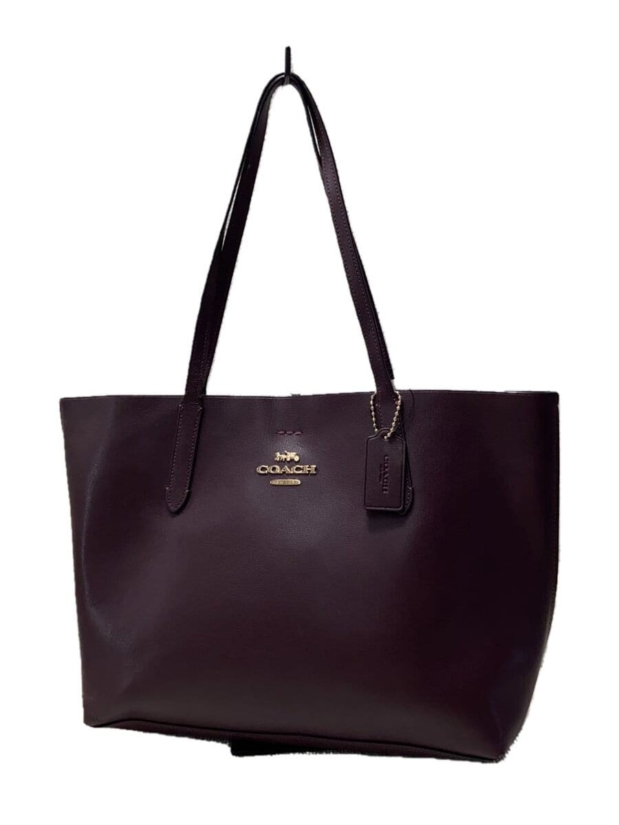 COACH Leather Tote Bag BRD Plain Style F37871