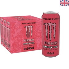 Monster Pipeline Punch Energy Drink 9x500ml - Perfect for On-the-Go Boosts
