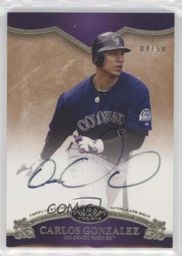 2012 Topps Tier One On the Rise Auto /50 Carlos Gonzalez #OR-CGO Auto