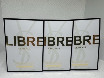 3PC Yves Saint Laurent Libre L eau Nue Parfum de Peau Sample Spray 0.06oz, 2ml