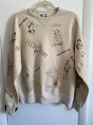 Samuel Zelig High Dive French Terry Cotton  Sweatshirt Medium NWOT MSRP $395 USA