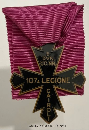 MVSN 5th CC.NN DIVISION 107th CAIROLI LEGION PAVIA CROSS FRONT OF THE BALKANS