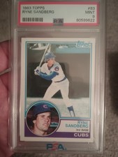 1983 TOPPS #83 RYNE SANDBERG ROOKIE RC PSA 9 NrMt-Mint Chicago Cubs HOF