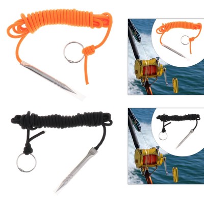 Paracord Fishing Stringer -Schnur mit Metallfadenstift zum Kajakcamping