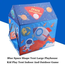 Blue Space Shape Tent Large Playhouse Kid Play Tent Indoor And Outdoor Game