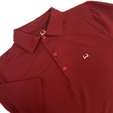 CINCH Mens XS Brick Red Short-Sleeve Performance Polo Shirt Stretch Logo Western