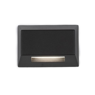 Used WAC Lighting 3031-27BK 12V 2.8W 1 LED Rectangle Deck and Patio Light-Black