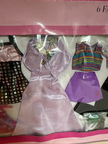 Barbie confezione regalo 6 moda Mattel da abbigliamento divertente a abbigliamento formale vintage 1999 nuova leggi - Foto 3 di 8