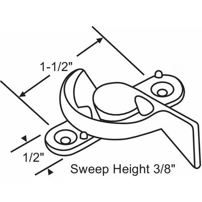 Manufacturer Varies Sash Lock,Hung Window,2-1/2'' L 50-607 Manufacturer Varies