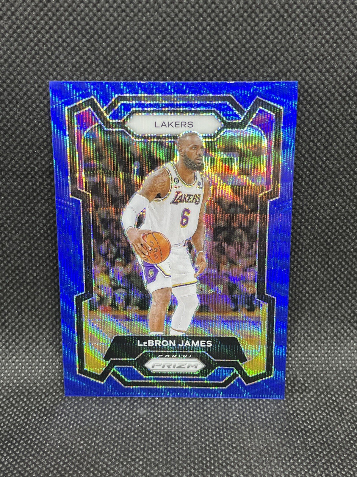 LeBron James 2023-24 Panini Prizm #63 Blue Wave Prizm Lakers