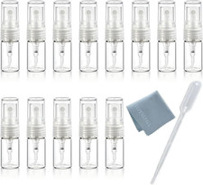 - 10Pcs Mini Clear 2Ml 5/8 Dram Fine Mist Atomizer Vial Glass Bottle Spray Refil