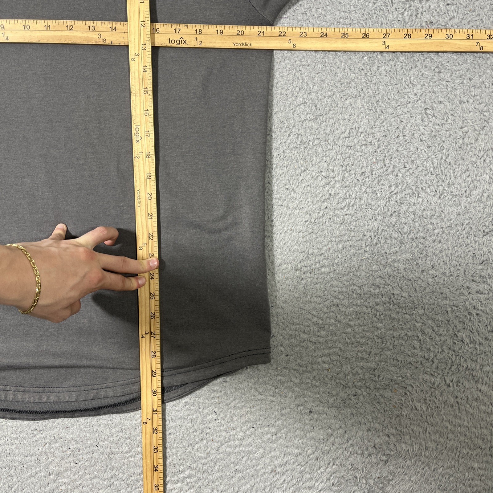 BYLT Men Size L Grey Premium Basic Signature T Sh… - image 7