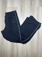 Vintage Y2K Nike Windbreaker Track Pants Black Ankle Zip Size XL Grey Tag VTG