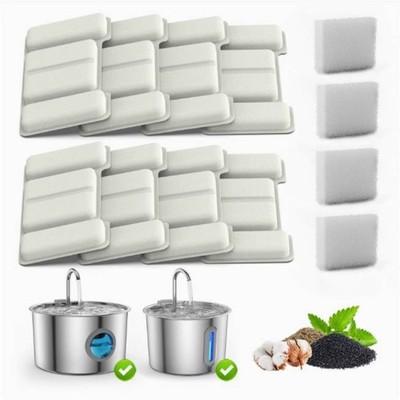 8 Packung Ersatzfilter +4 2.2LFilterwatte für Homtas Katzenbrunnen Trinkbrunnen