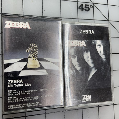 2 Lot cassette lot zebra no telling lies 80054-4 Atlantic Vintage