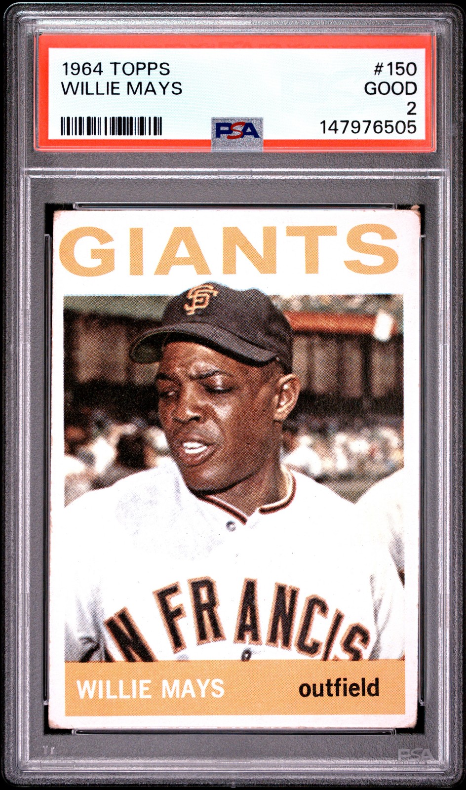 1964 TOPPS #150 WILLIE MAYS PSA 2