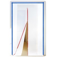 Door Dust Sheet Cover with Zip Temporary Plastic Barrier for Decorating Projects
