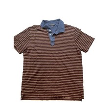 Brooks Brothers Polo Shirt Men's 2XL Multicolor Striped Golf Slim Fit 3 Buttons