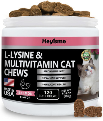 Lysine Supplement for Cats, Cat Treats for Sneezing and Runny Nose, Cold, Cat Im