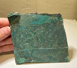 Chrysocolla, Malachite Blue Green Lapidary Slab Cut Stone Specimen Rough Edge