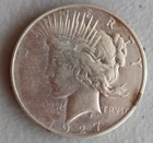 Peace Silver Dollar Coin 1927 Mintmark: D