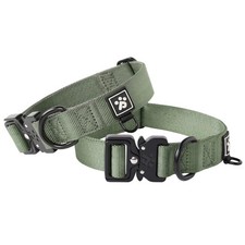 PawsPassion Heavy Duty Tactical Dog Collar w/ Metal Buckle for Large Dogs
