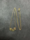 1.8g Sterling Silver 925 Gold Wash Flower Necklace 18” Jewelry lot P