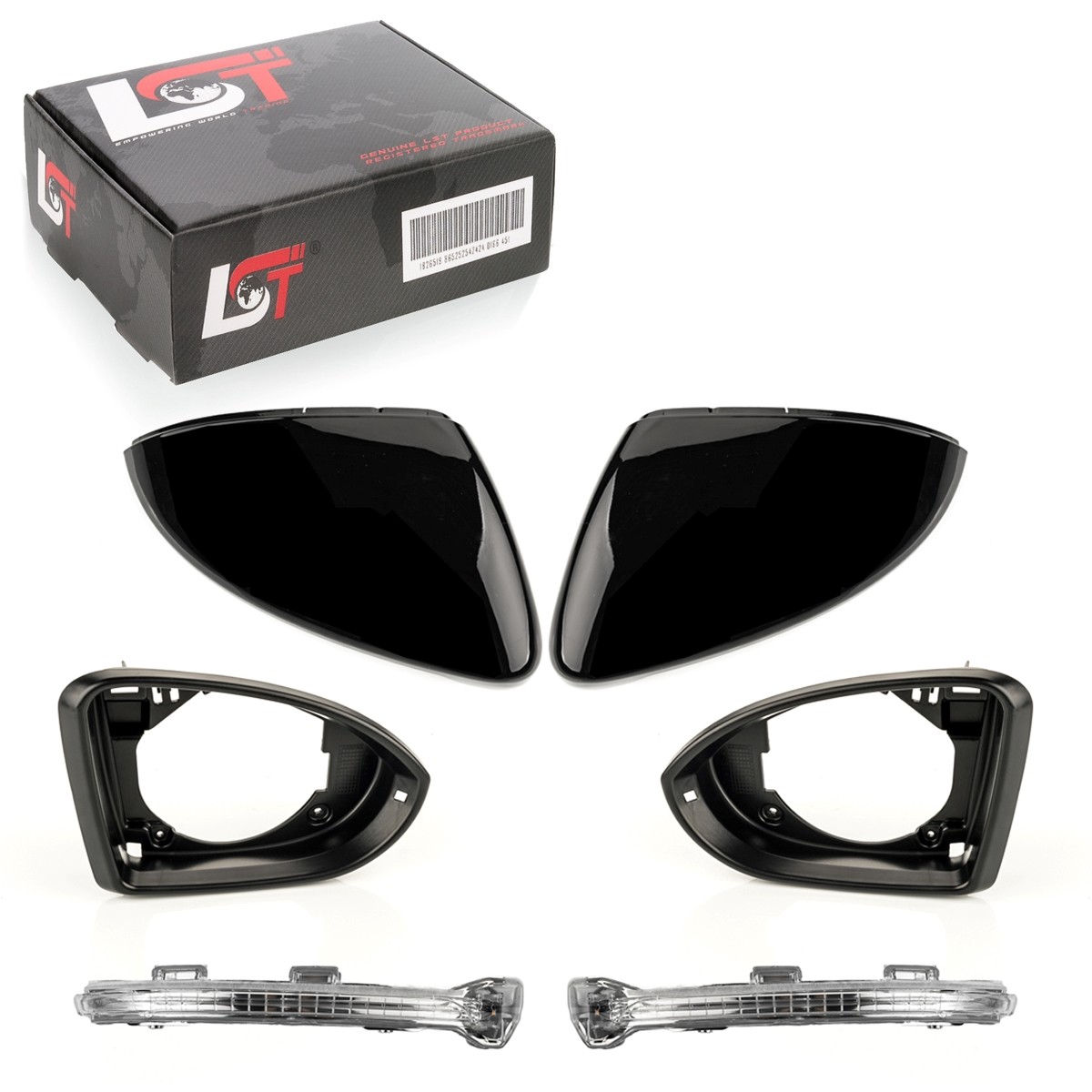 2X Mirror Indicator LED Mirror Cap Cover Set Left Right For VW Golf VII 7 5G