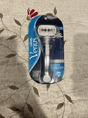 Gillette Venus Platinum Extra Smooth 5 Blade Razor Handle 1 Cartridge READ