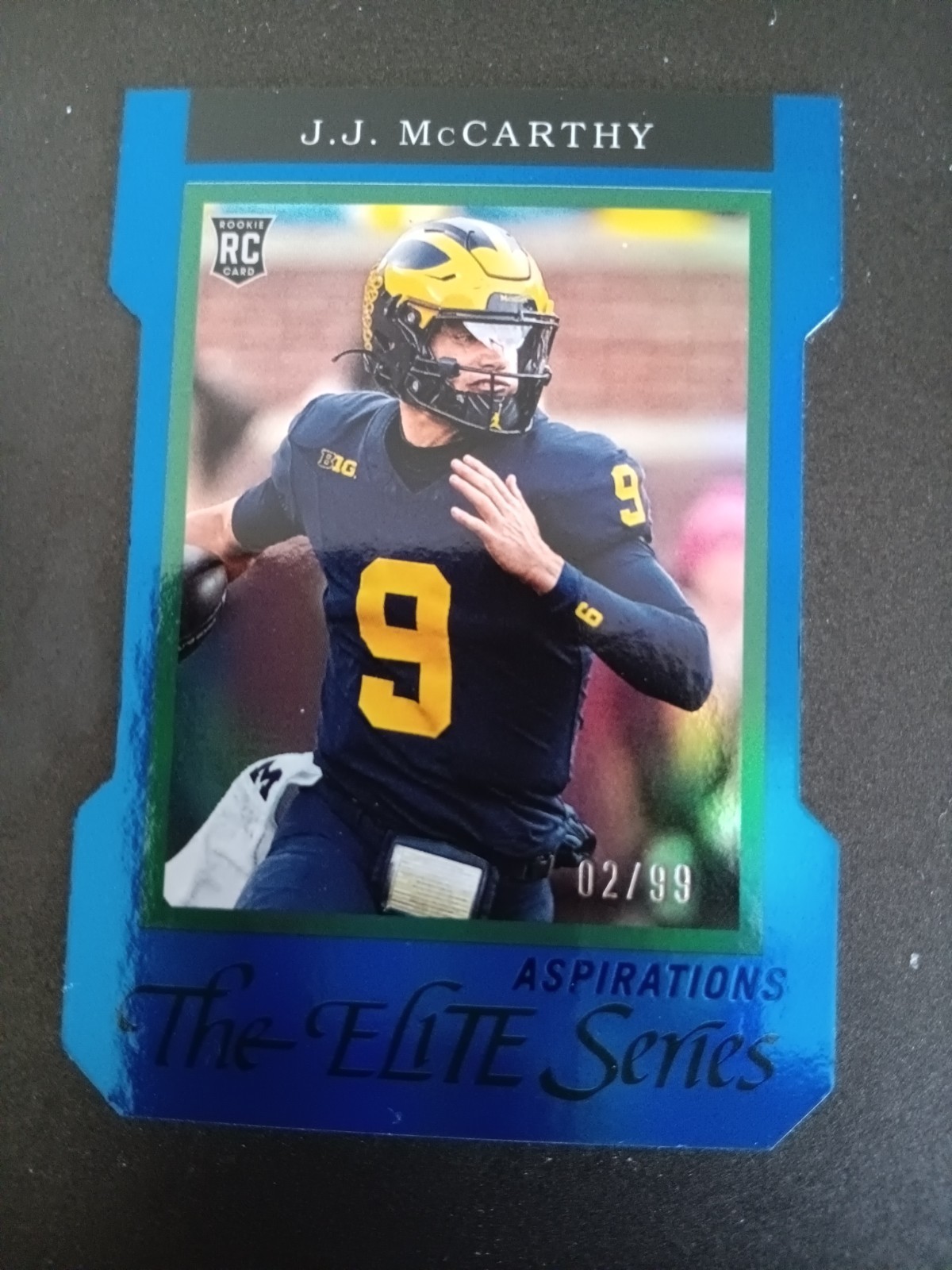 2024 Panini Donruss Elite  Extra Edition J.J. McCarthy #9 (RC) Rare die-cut 2/99