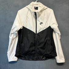 Nike Windrunner Jacket Womens XS Windrunner Mesh Lined Hooded Logo Swoosh Mesh