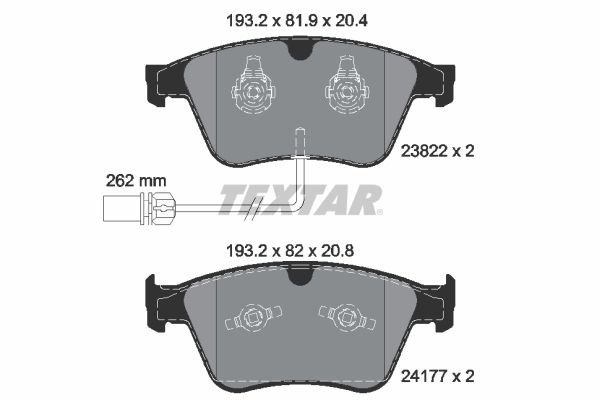 Bremsbelagsatz Scheibenbremse Vorne Textar 2405601 FÜR Infiniti BremsbelÄGe-image