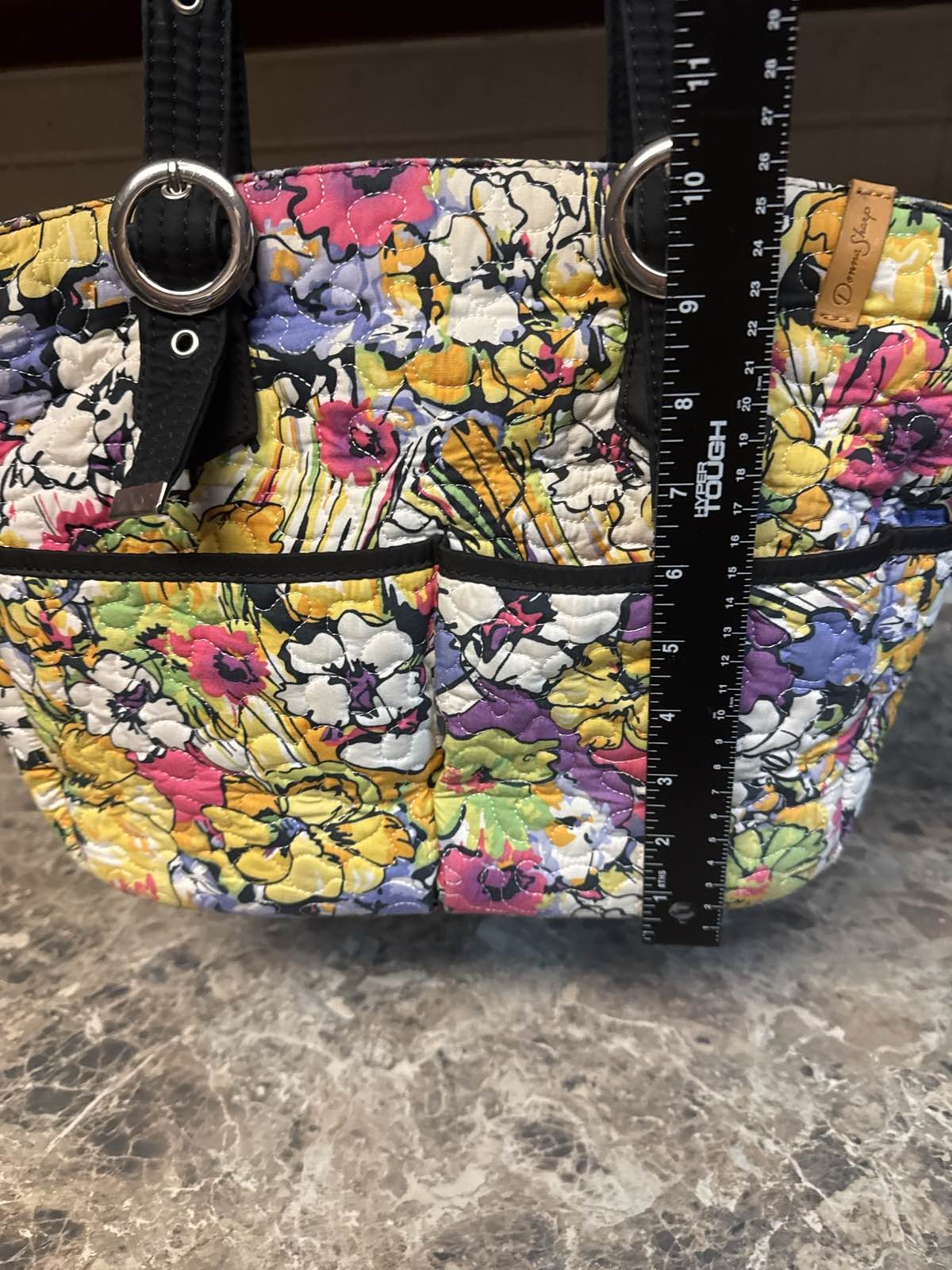 Donna Sharp Quilted Floral Patchwork Shoulder Tot… - image 9