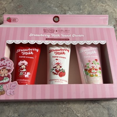 strawberry shortcake milk hand cream set of 3 limited edition