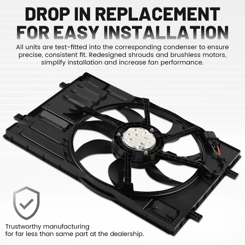 Radiator Cooling Fan For 2015-2019 Volkswagen Golf 2015-2020 Audi A3 5Q0121203CB - Imagem 4 de 4